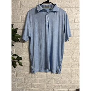 Tasc Performance Golf Polo Shirt Blue Micro Modal Polyester Blend, Men’s M